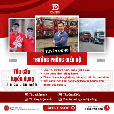 Tuyển trưởng phòng điều độ xe container