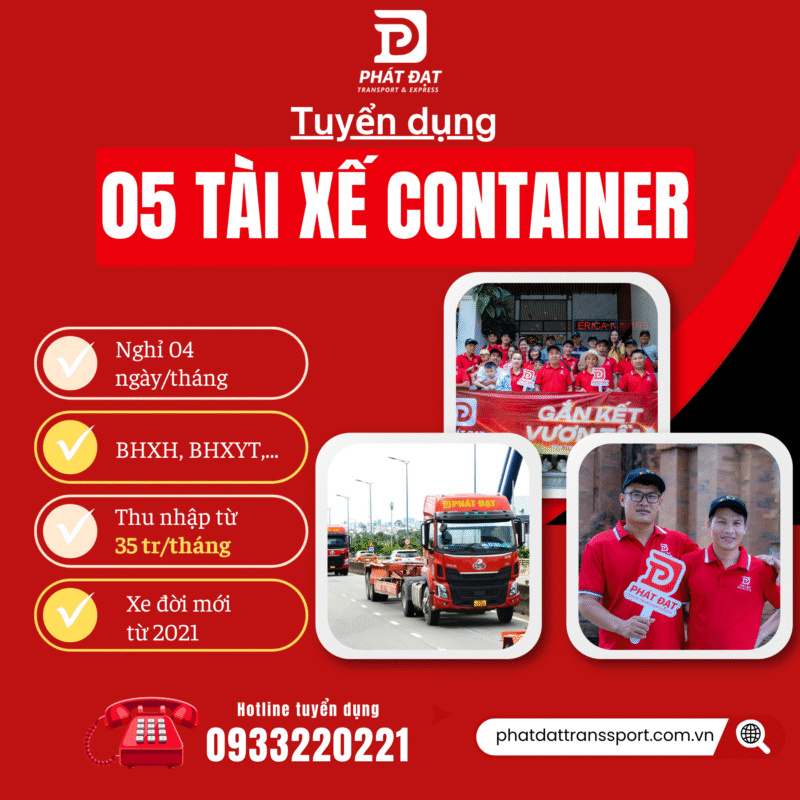 Tuyển tài xế xe container