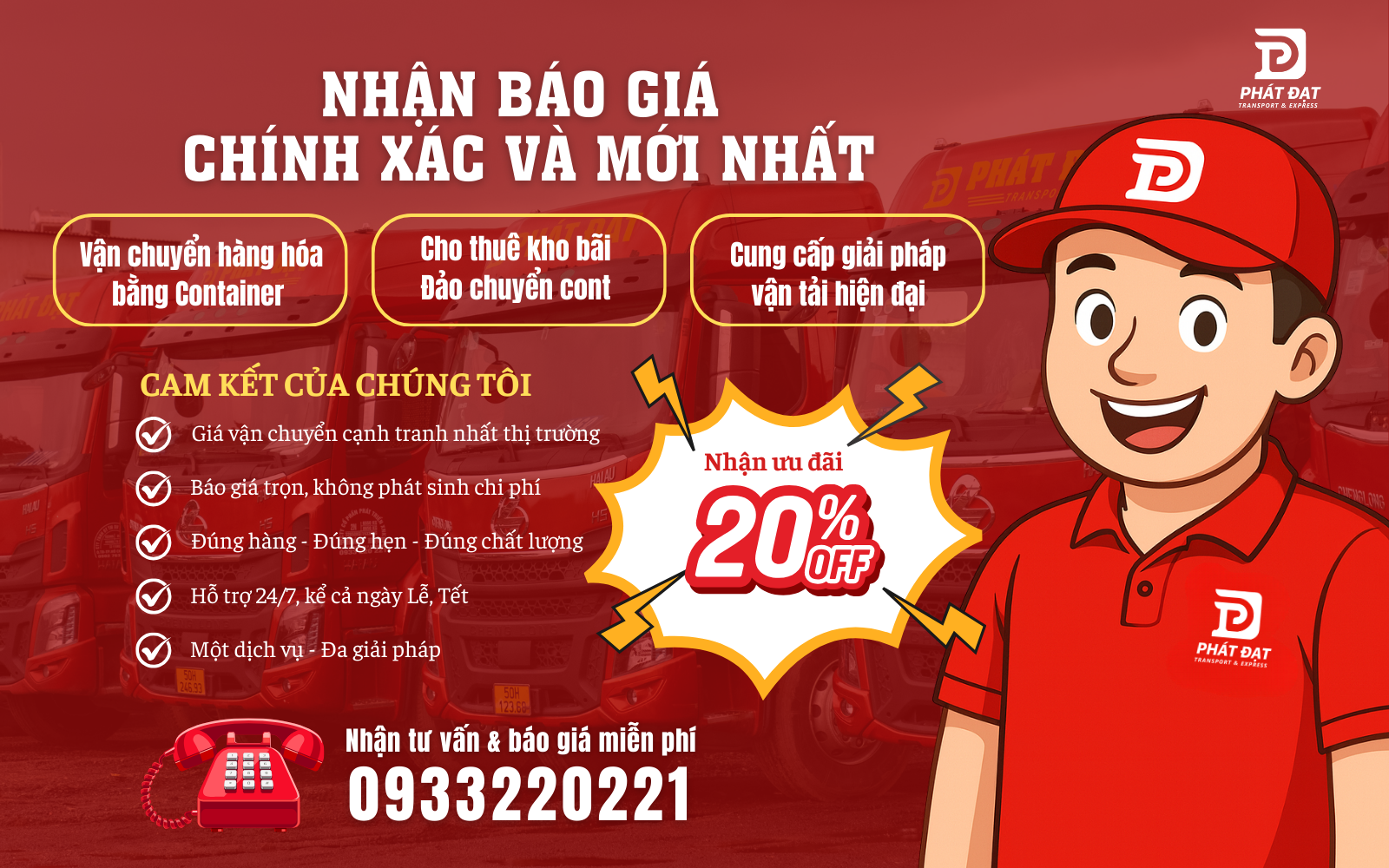 Nhận báo giá vận chuyển container nội địa