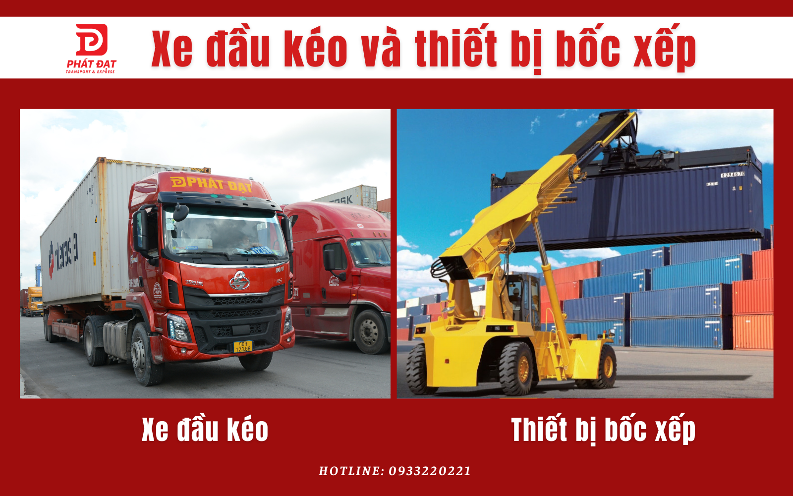 Xe đầu kéo và thiết bị bốc xếp