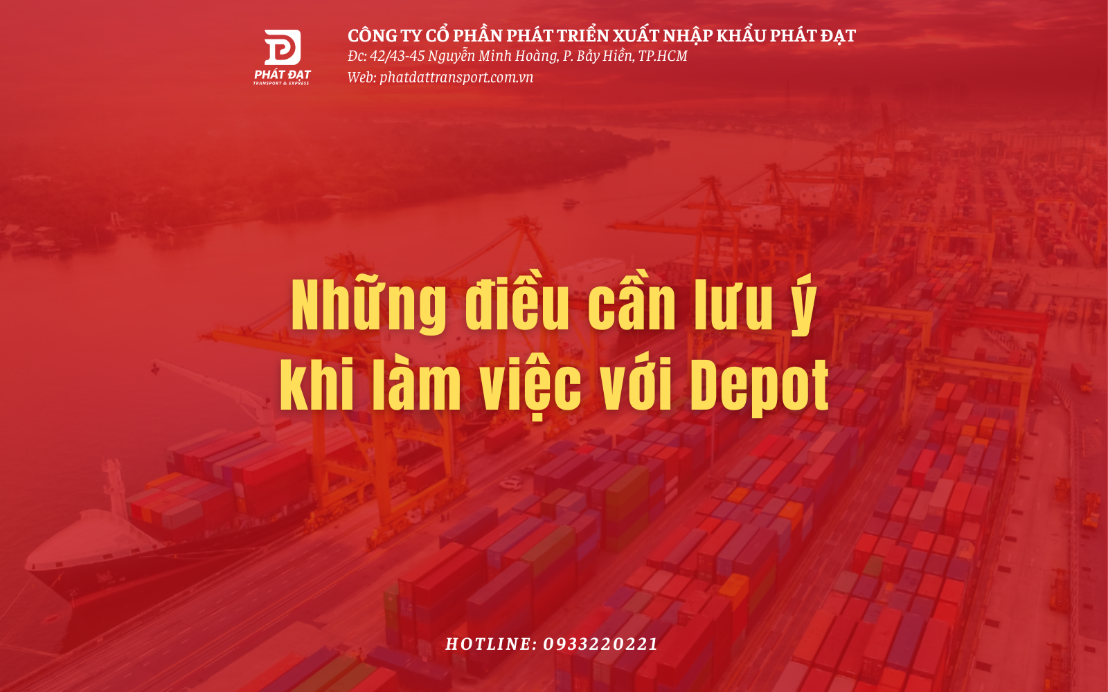 Những điều cần luu ý khi làm việc với Depot