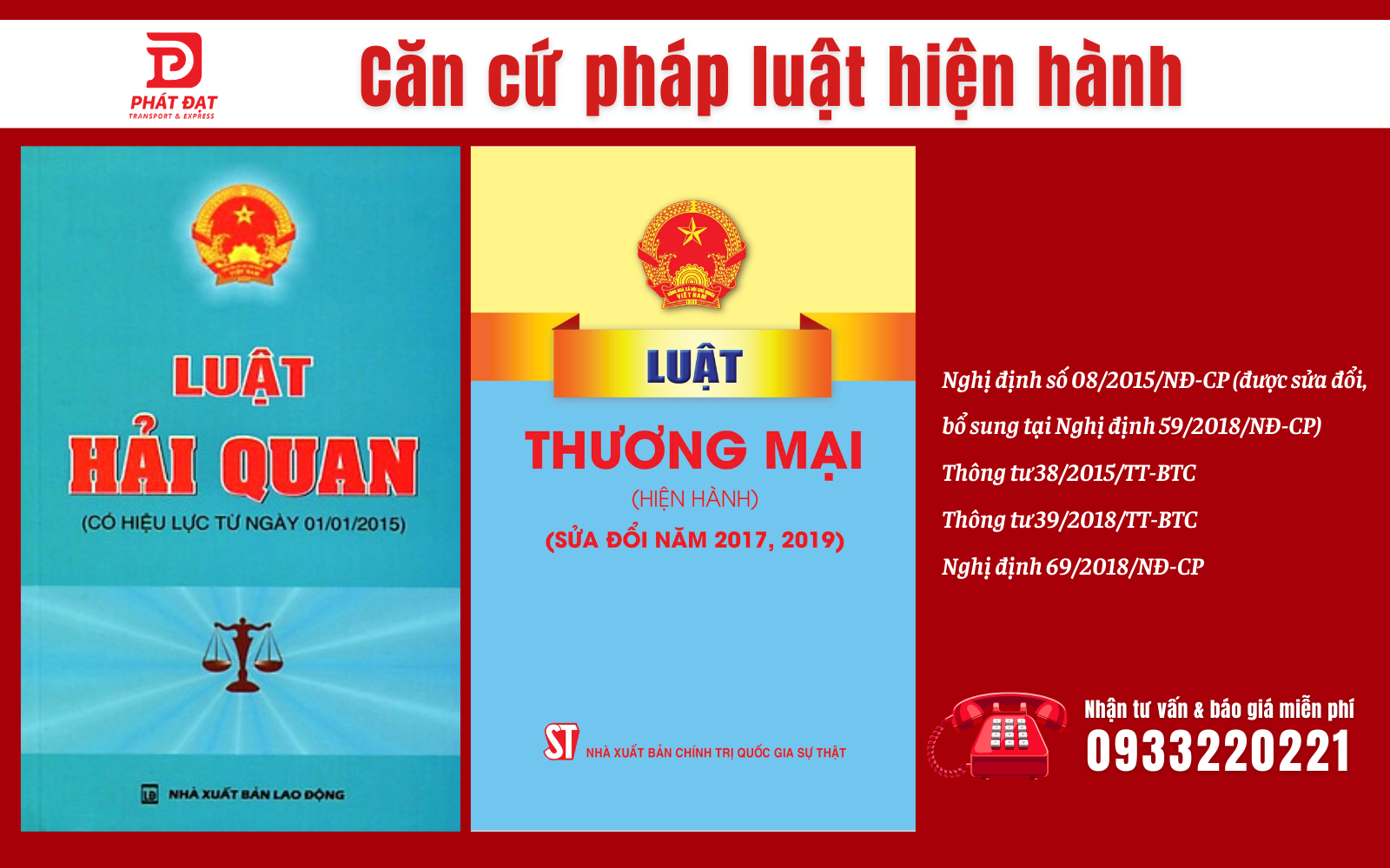 Quy định pháp lý về thủ tục hải quan hàng hóa chuyển khẩu - Căn cứ pháp luật