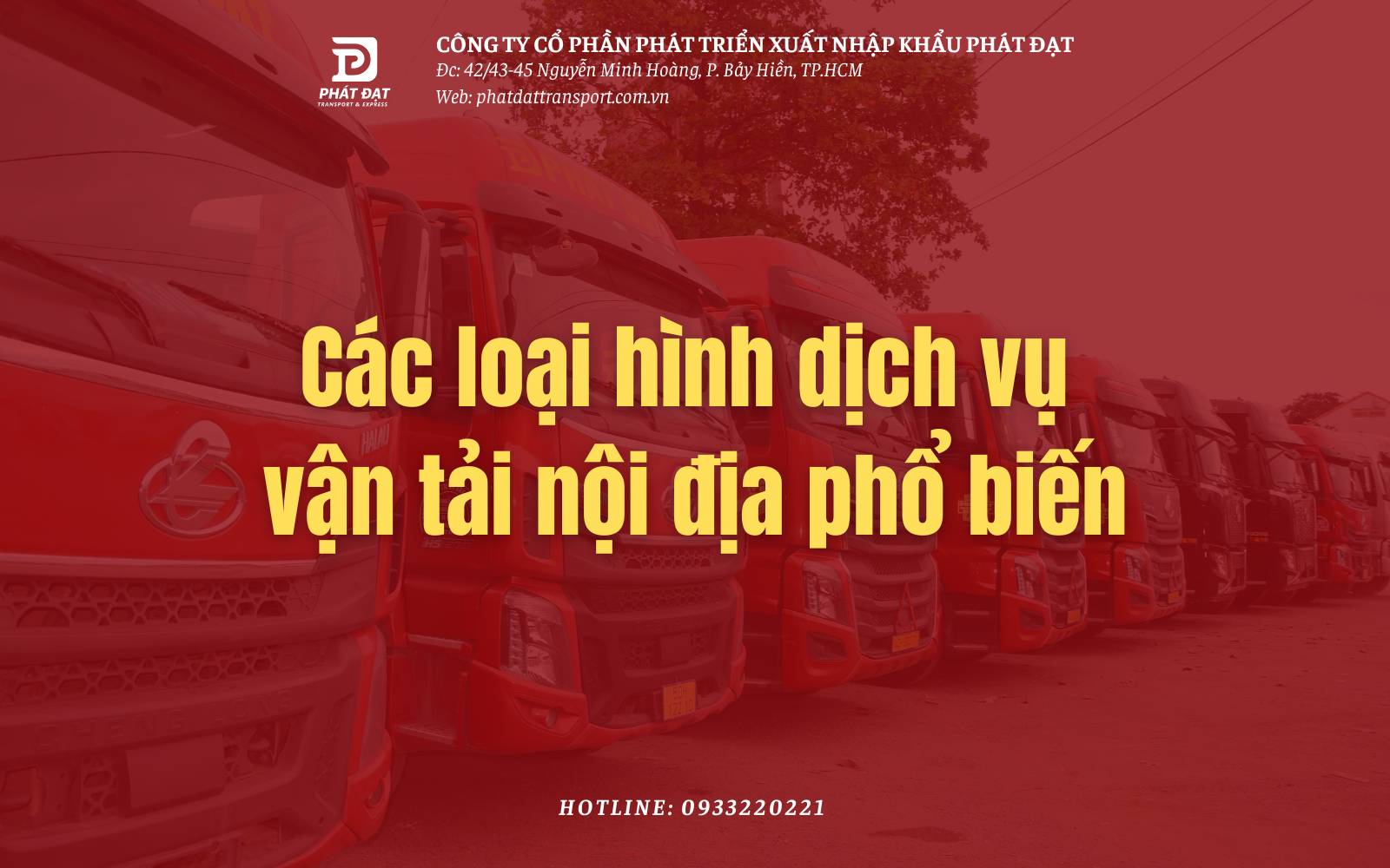 Các loại hình vận chuyển nội địa phổ biến
