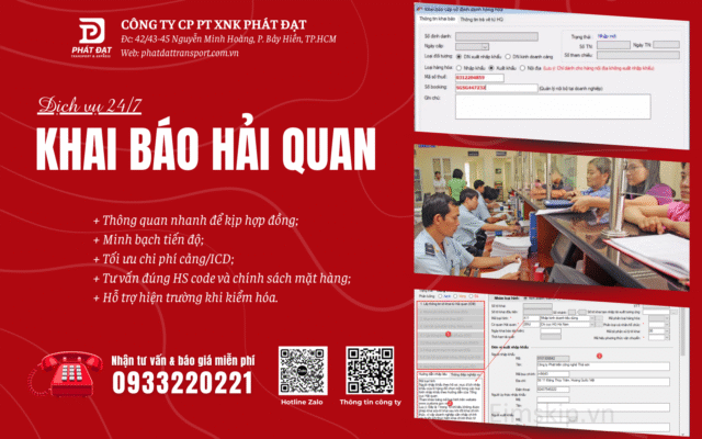 Dịch vụ khai báo hải quan