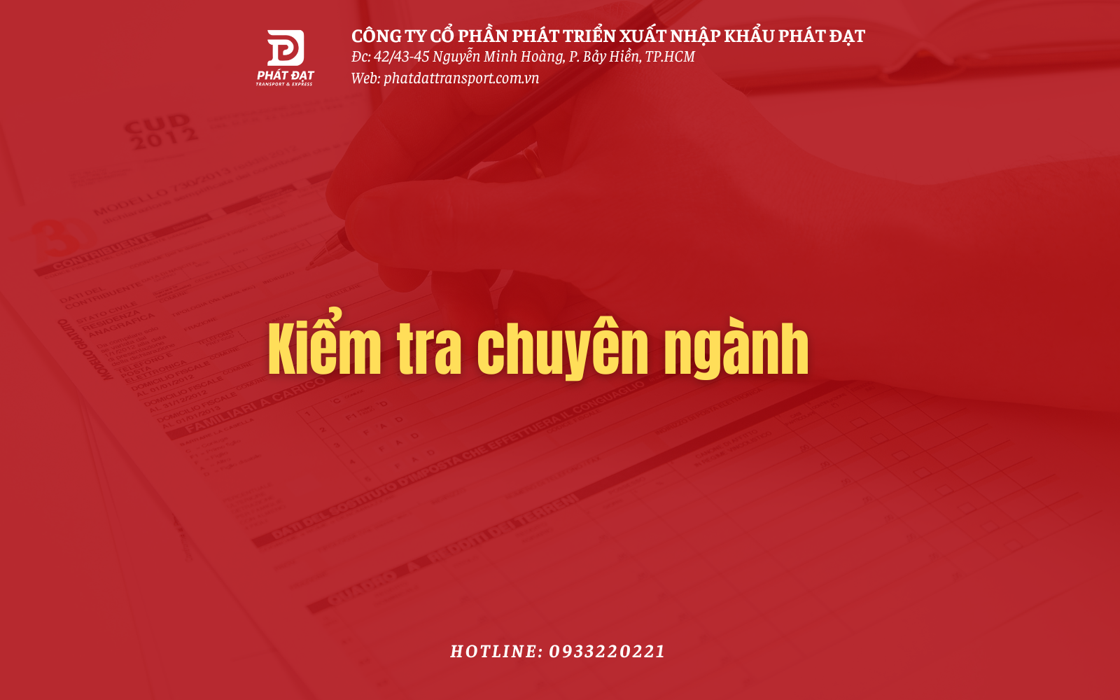 Kiểm tra chuyên ngành - dịch vụ khai báo hải quan