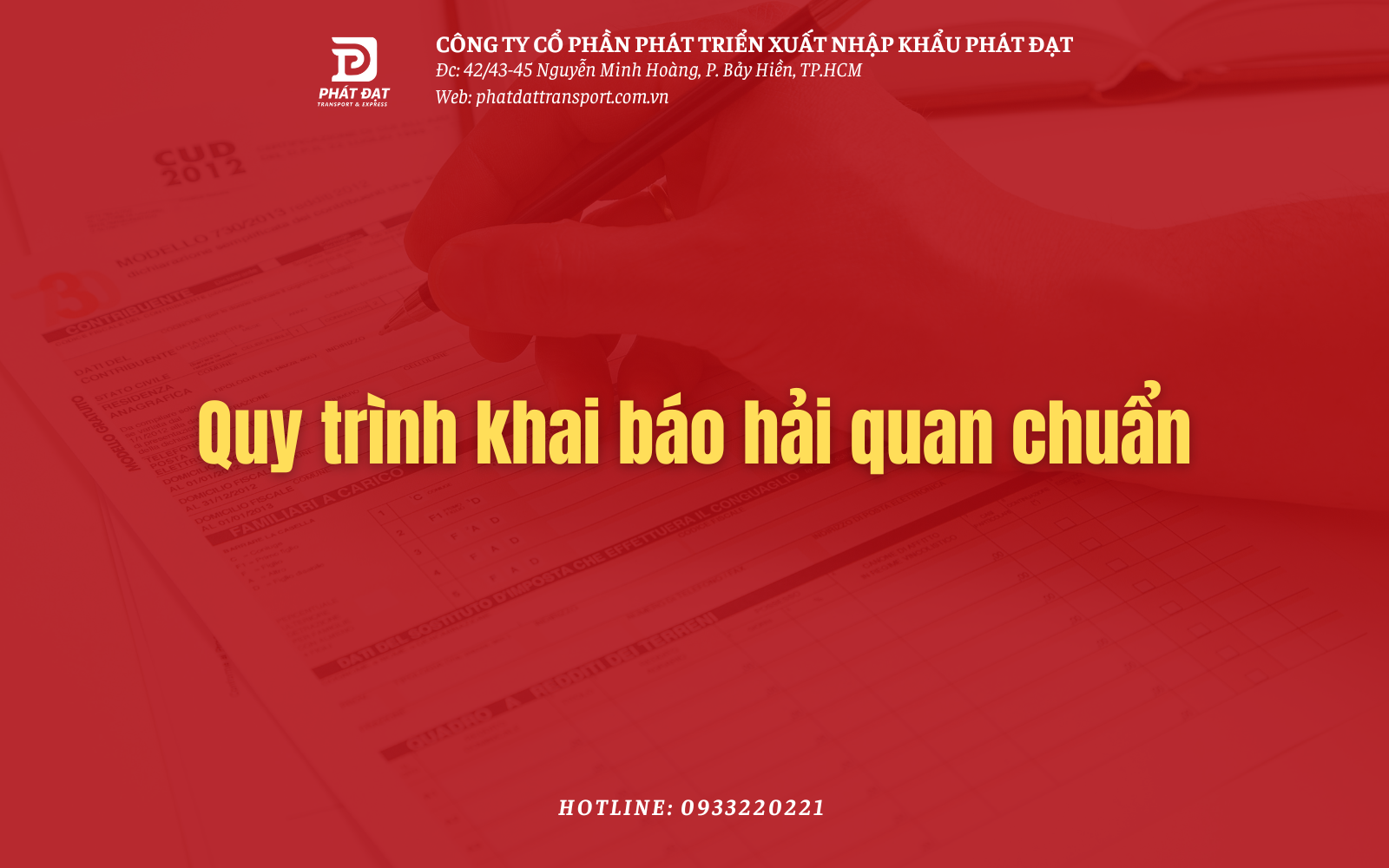 Quy trình khai báo hải quan