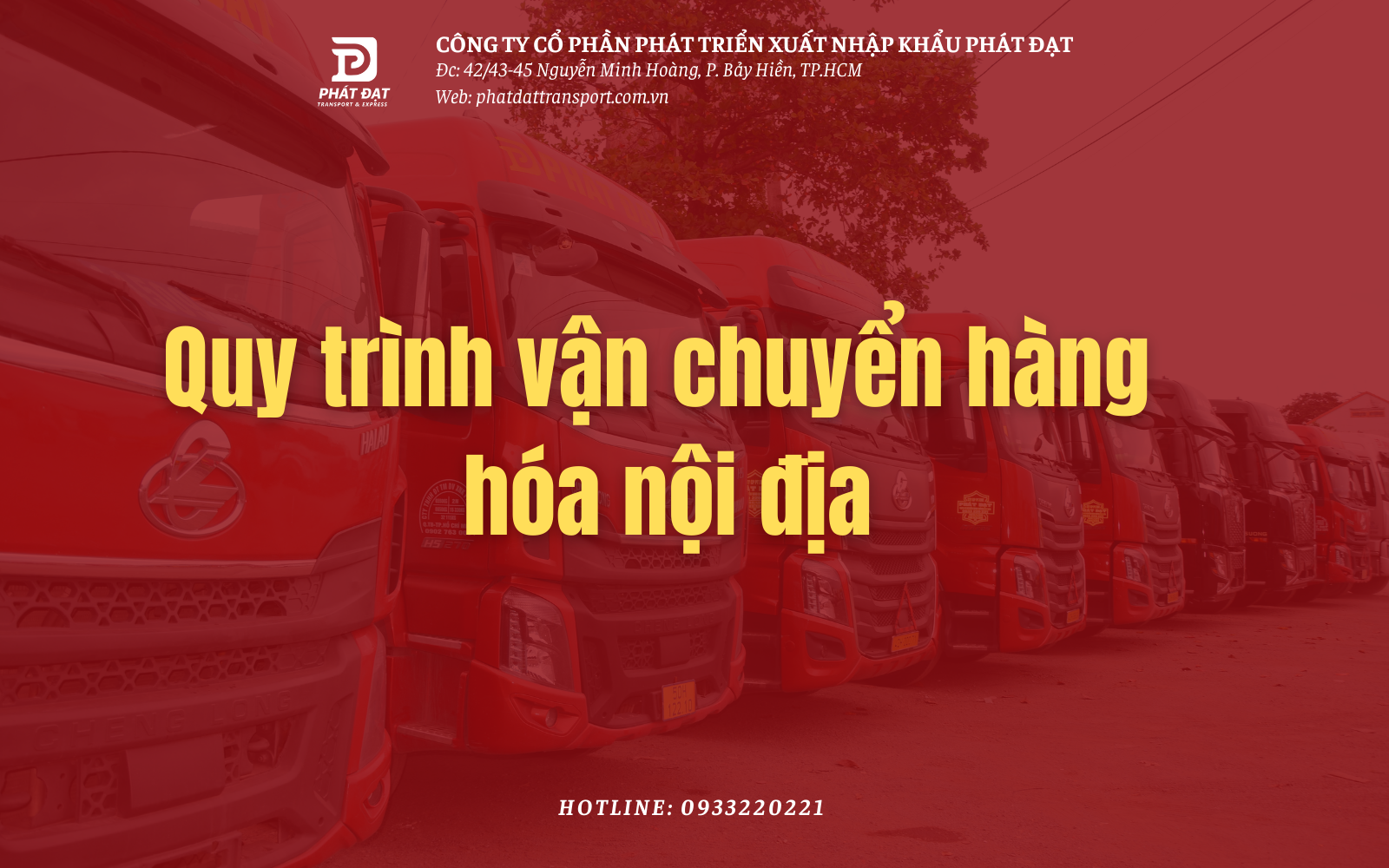 Quy trình vận chuyển hàng hóa nội địa