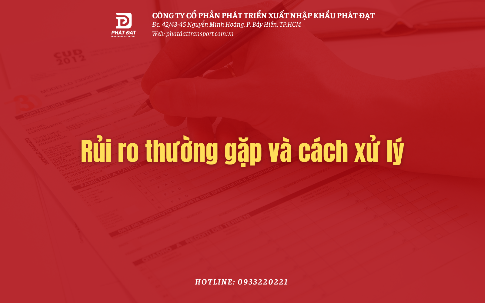 Rủi ro thường gặp khi khai báo hải quan