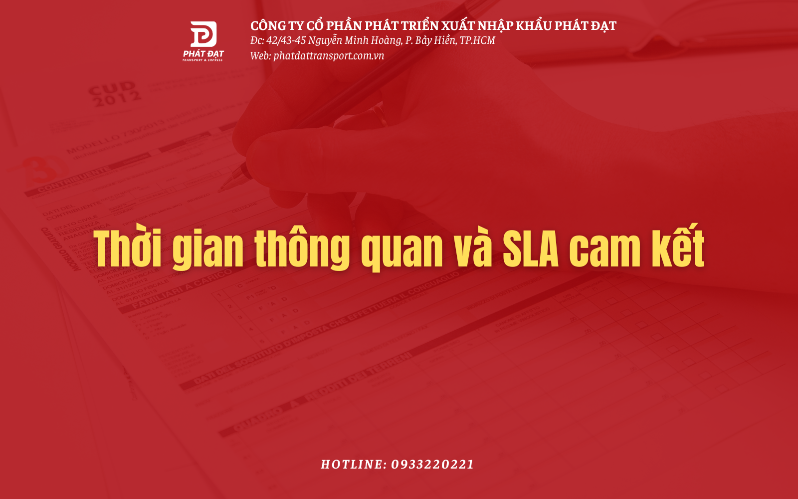 Thời gian thông quan và SLA cam kết