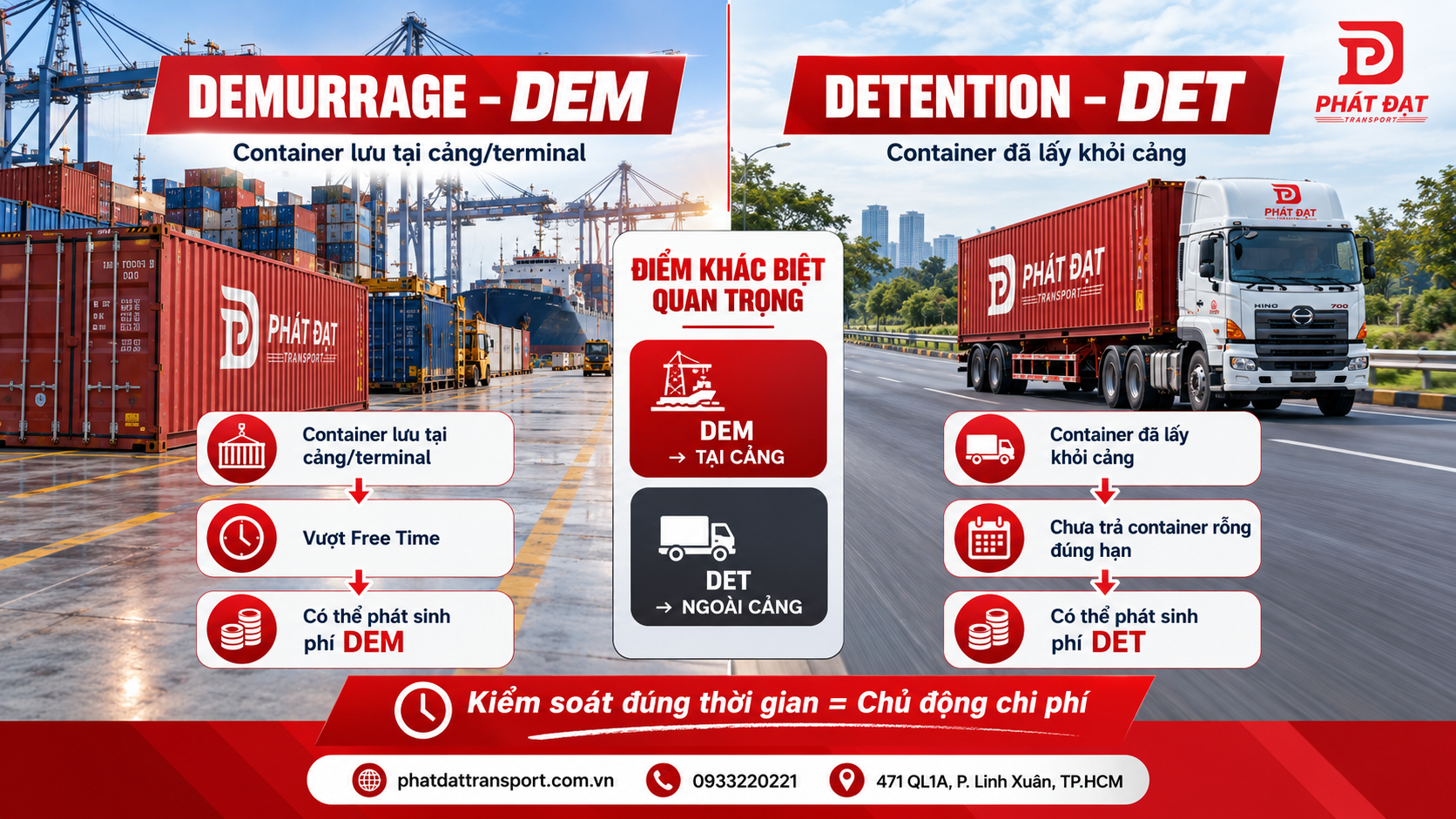 Demurrage và Detention là gì